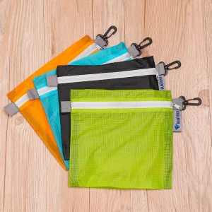 Nylon Ultra Light Zipper Storage Bag Outdoor Organizer Backpack Rain Cover with Hook Waterproof Camping Hiking Swimming Bags