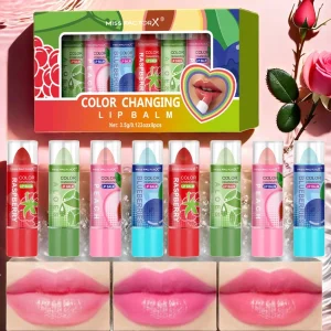 Original color changing lipstick 8PCS -12 hours long lasting, moisturizing, anti smudge, PH lipstick, high quality - holiday gif