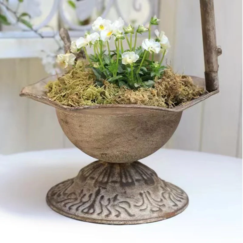 Outdoor Garden Bird Bath Spa With Metal Faucet Flowerpot bathtub Garden Decoration Basin Gardening Groceries Bird Basin - Image 5