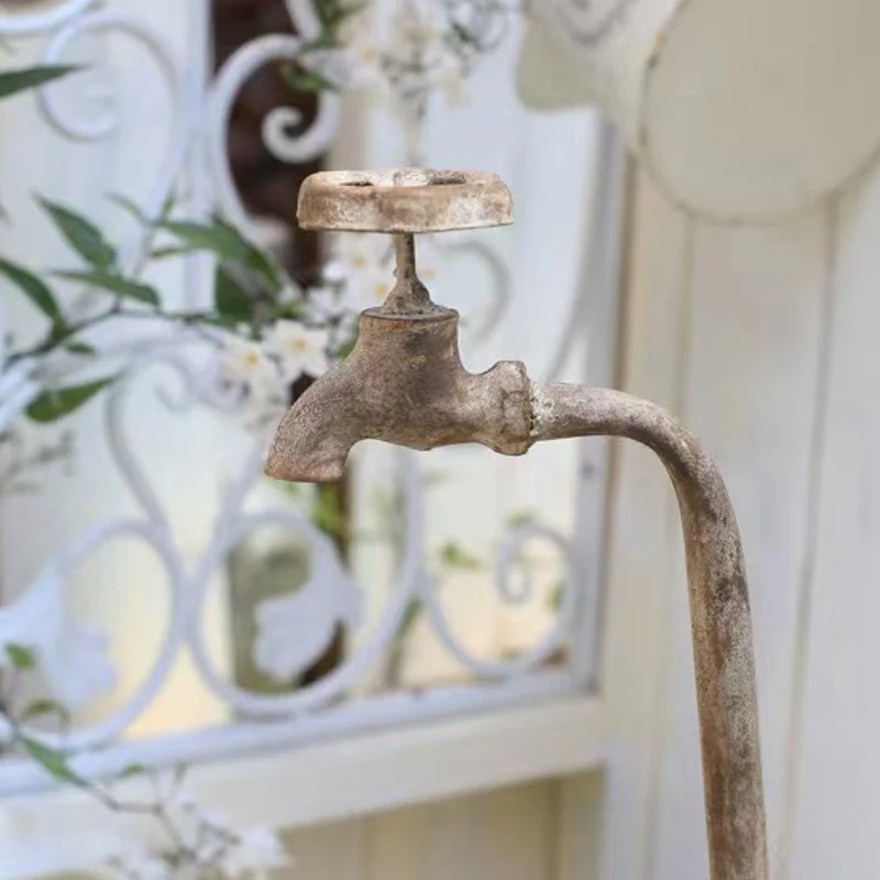 Outdoor Garden Bird Bath Spa With Metal Faucet Flowerpot bathtub Garden Decoration Basin Gardening Groceries Bird Basin - Image 6