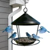 Outdoor Hangable Bird Feeder Metal Hummingbird Food Feeder Weatherproof Bird Feeding Tray Garden Hanging Birdfeeder food bowl