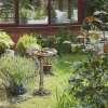 Outsunny Bird Bath for Garden, Birdbath with Lotus Leaf Basin, Bronze Tone