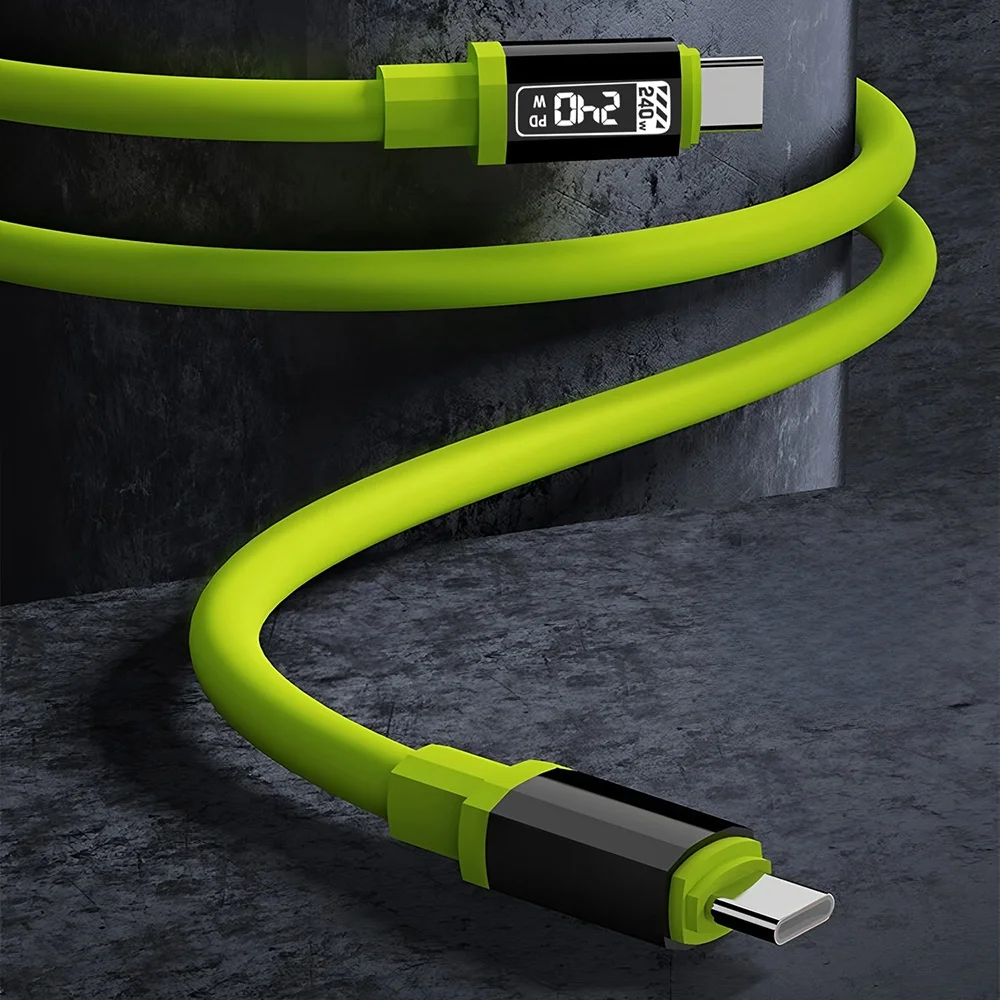 PD 240W USB C Fast Charging Cable Mobile Phone Charger Data Cord For iPhone 16 Samsung Xiaomi Huawei Type C to Type C Quick Wire - Image 2