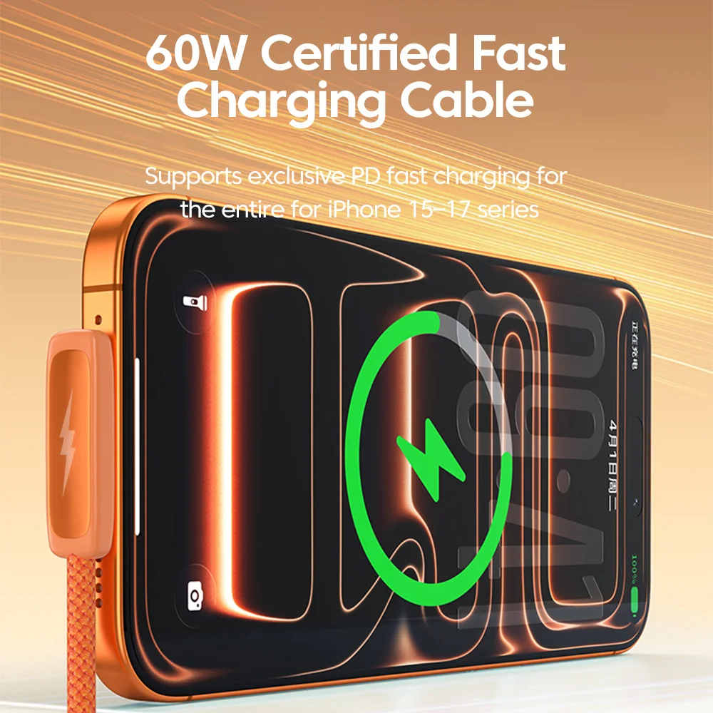 PD 60W Fast Charging Cable 90 Degree Elbow Type-C 3A Data Cord Wire USB C Braided Charge Line For iPhone 17 16 15 Xiaomi Poco - Image 2