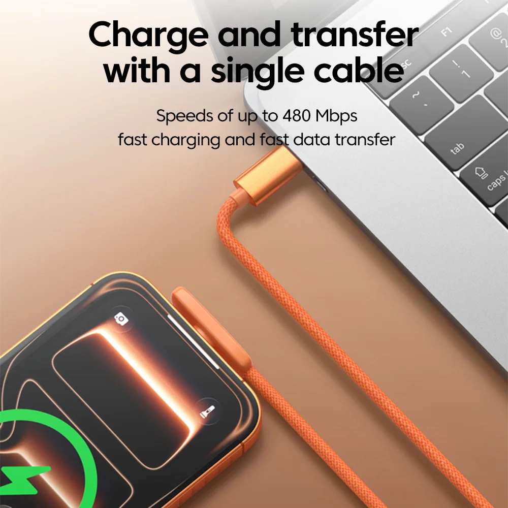PD 60W Fast Charging Cable 90 Degree Elbow Type-C 3A Data Cord Wire USB C Braided Charge Line For iPhone 17 16 15 Xiaomi Poco - Image 3