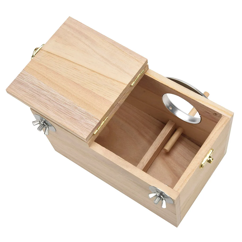 Parakeet Nest Box Bird House Wood Breeding Box for Lovebirds Parrotlets Mating Creative Wall-Mounted Garden Tree Birthhouse - Image 5