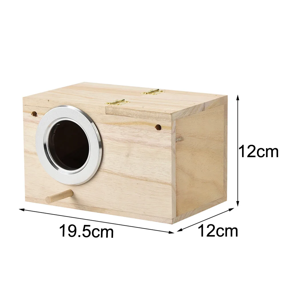 Parakeet Nest Box Bird House Wood Breeding Box for Lovebirds Parrotlets Mating Creative Wall-Mounted Garden Tree Birthhouse - Image 6