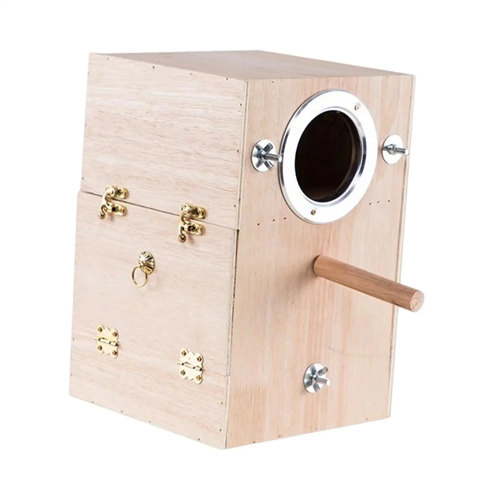 Parrot Breeding Box Bird House Parakeet Nesting Box Wooden Cage Accessories for Small Medium Birds Budgie Conures Garden Outdoor - Image 2
