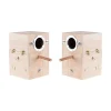 Parrot Breeding Box Bird House Parakeet Nesting Box Wooden Cage Accessories for Small Medium Birds Budgie Conures Garden Outdoor