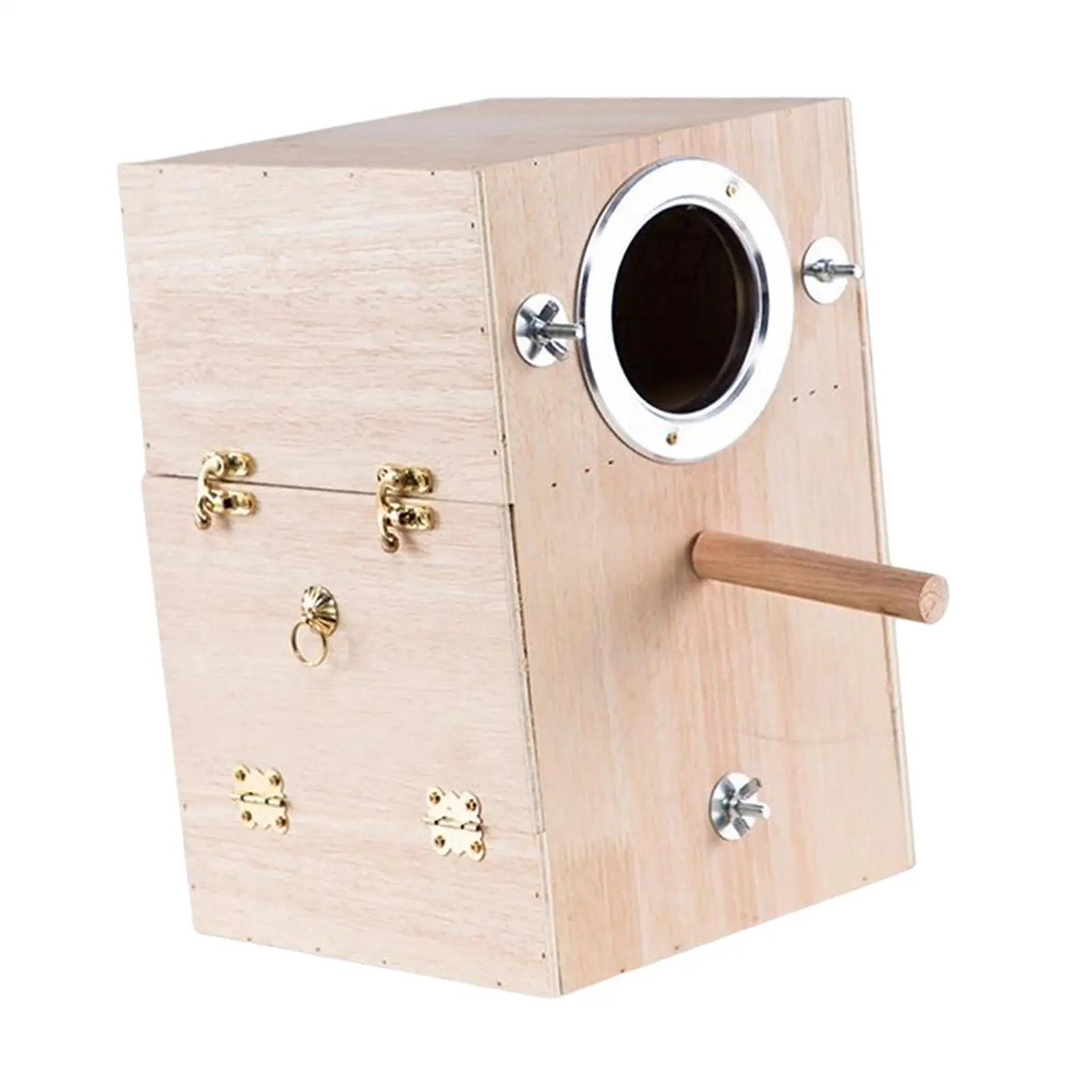 Parrot Breeding Box Bird House Parakeet Nesting Box Wooden Cage Accessories for Small Medium Birds Budgie Conures Garden Outdoor - Image 3