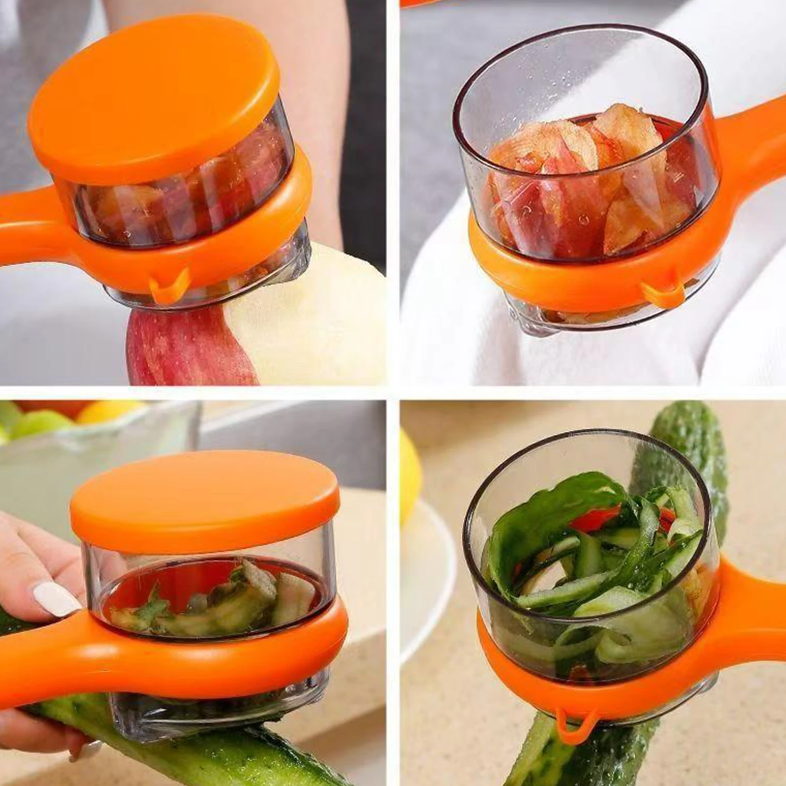Peeler With Storage Box Fruit And Vegetable Peeler Double-Sided Stainless Steel Multi-Functional Peeler Suitable For Kitchen - Image 5
