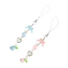 Phone Rope Bow Bead Phone Chain Anti-loss Convallaria Mobile Phone Lanyard Pendant Wrist Strap Cell Phone Strap Telephone Decor