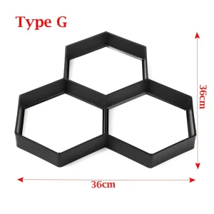 Plastic Stone Road Paving Variety Shapes Lawn Decoration DIY Garden Path Beton Brick Maker Concrete Molds Cement Mould