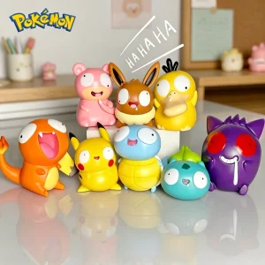 Pokemon Silly Figurines Adorable Big Eyes Figure Fool Squirtle Charmander Bulbasaur Sweet Desktop Ornaments Toys Children Gifts