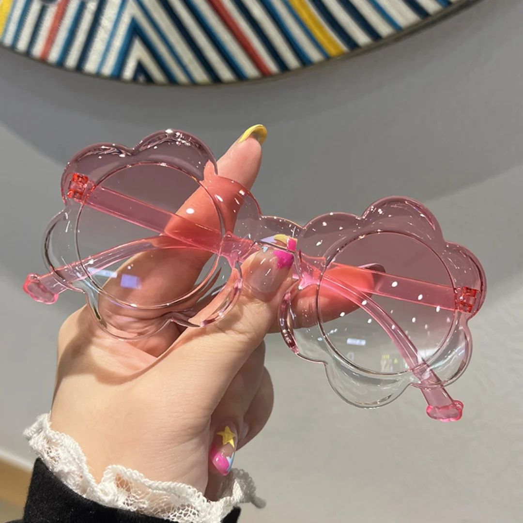 Portable KIds Flower Sunglasses UV400 Vintage Round Children Sunshade Glasses Cute Toddler Birthday Party Gift Eyewear - Image 6