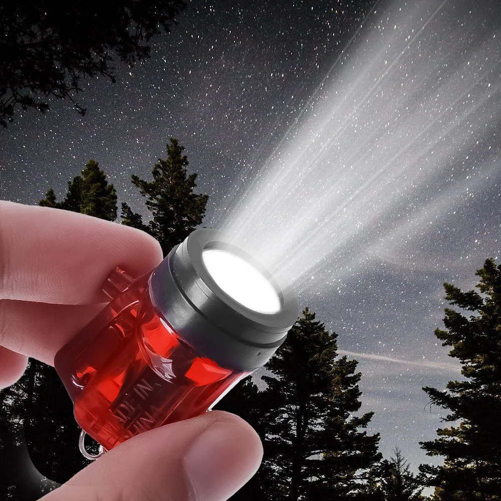Portable Mini Flashlight with Keychain Ultra-Bright Long-Range Torch Light with Batteries Outdoor Hiking Emergency Pocket Lamp - Image 3
