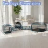 Portable Outdoor Cat Enclosure Tunnel-Style Mesh Playhouse with Carry Bag Indoor Patio Use Metal Frame