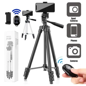 Portable Tripods For Phone Lightweight Camera Tripod Stand With Bluetooth Remote Control Mobile Phone Holder Video Photography