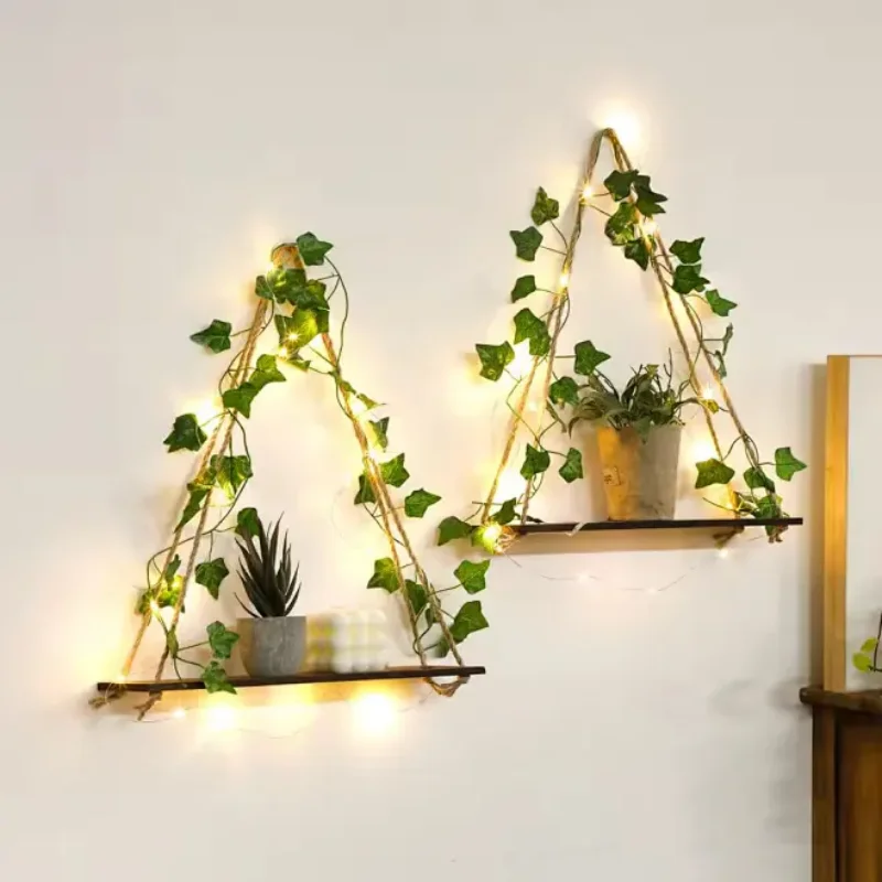 Realistic Greenery Vines with 20 LED String Lights Indoor Outdoor Decor for New Year Wall Home Room Office Birthday Party - Image 5