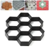 Reusable Lawn Decoration Variety Shapes Stone Road Paving Cement Brick Maker Cement Mould DIY Garden Path Concrete Molds