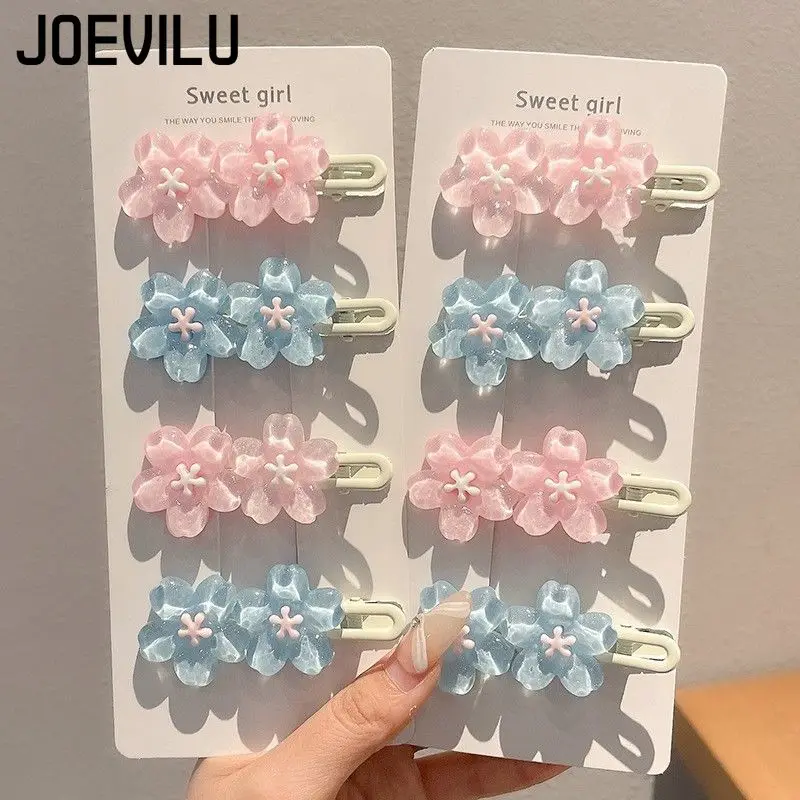 Romantic Pink Cherry Blossom Hair Clip Cute Side Bangs Barrettes for Women Kawaii Hair Accessories Girls Elegant Fashion Hairpin - Image 5