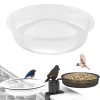Round Treat Bowl Bird Feeder Tray Bird Feeding Tray Replacement for Sparrow Finch Lovebird Garden Park Courtyard Terrace Outdoor