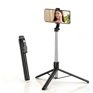 Selfie Stick with Reinforced Tripod Multifunctional Retractable Portable Cell PhoneTripow with Remote Control for iPhone 17~12