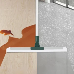 Silicone Scraper Broom with Squeegee for Floor, Glass & Bathroom Cleaning