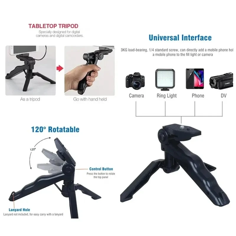Smartphone Vlogging Kit With Tripod Phone Holder Mini Microphone LED Fill Light Starter For TikTok Live Stream Video YouTube - Image 3