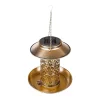 Solar Bird Feeder Vintage Design Ornament with Food Tray Multifunctional Hanging Lantern for Patio Bird Lovers Lawn Yard Gift