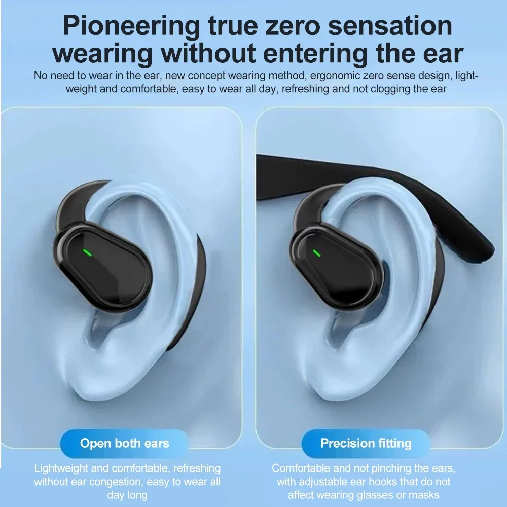 Sport Open Wireless Earhook Headphones OWS Bluetooth 5.3 Earphones HiFi Stereo Headset Noise Reduction Earbuds with Mic HD Voice - Image 3