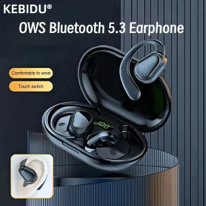 Sport Open Wireless Earhook Headphones OWS Bluetooth 5.3 Earphones HiFi Stereo Headset Noise Reduction Earbuds with Mic HD Voice
