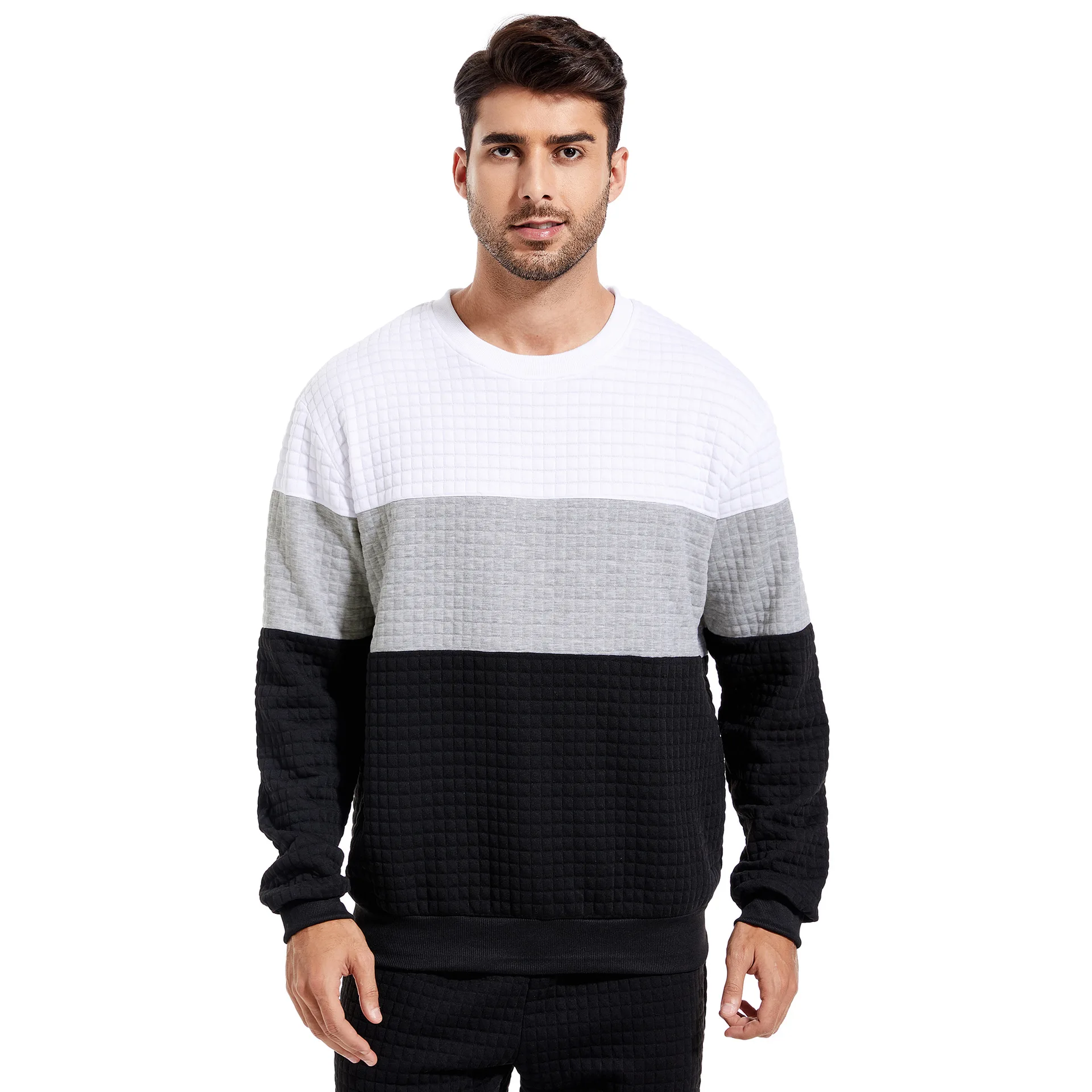 Spring/Autumn New Men's Color-Blocked Sweater Casual Sports Style Hoodie Loose-Fit Breathable Travel Jacket - Image 5