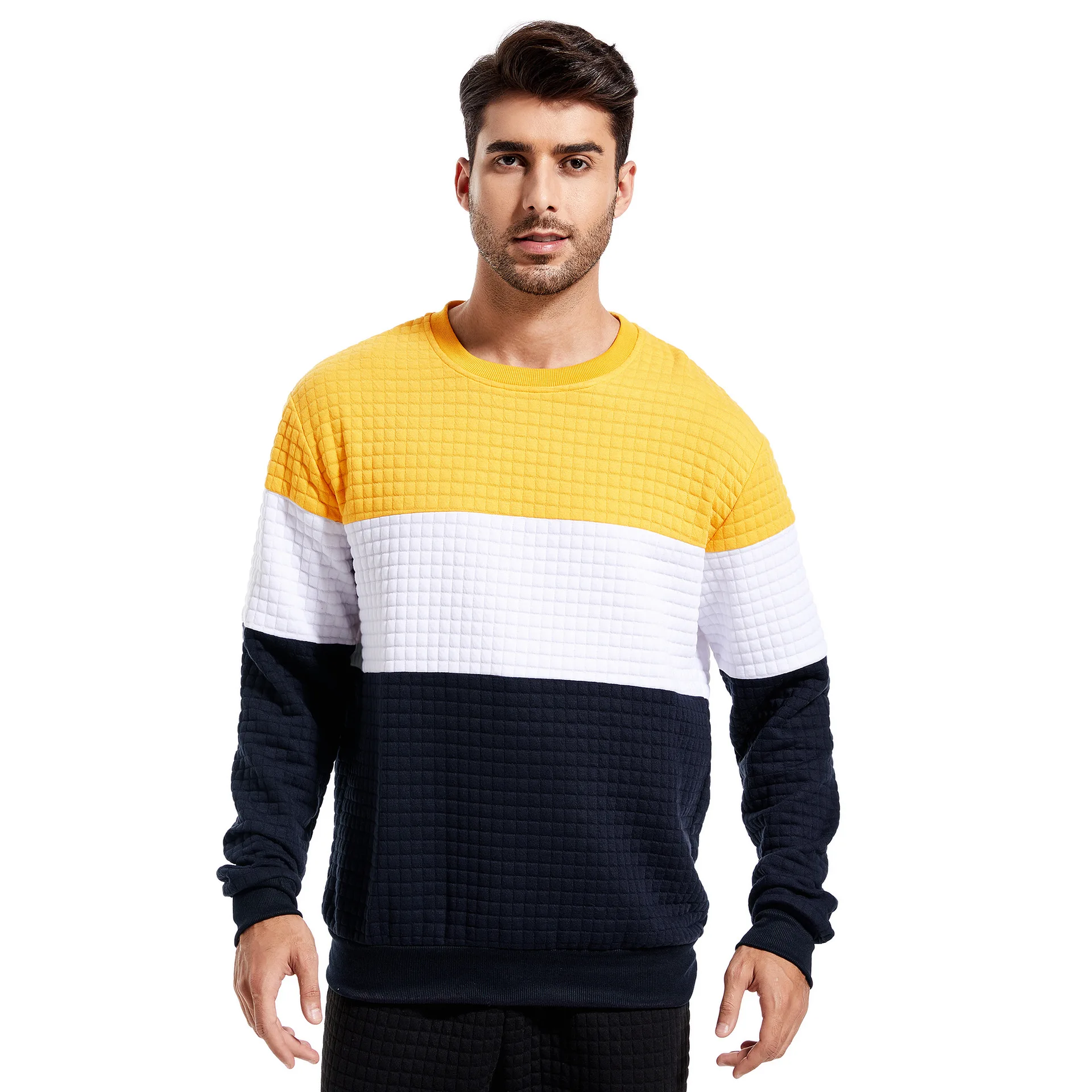 Spring/Autumn New Men's Color-Blocked Sweater Casual Sports Style Hoodie Loose-Fit Breathable Travel Jacket - Image 6