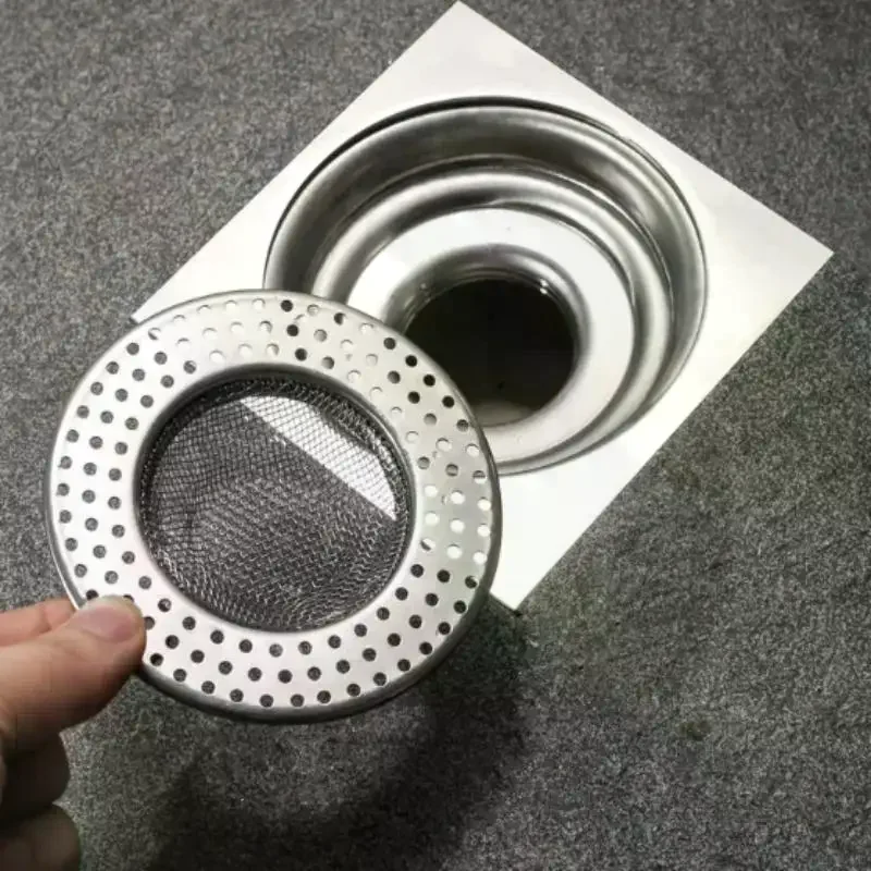 Stainless Steel Floor Drains Kitchen Food Slag Bathroom Mesh Sink Filter Strainer Hair Catcher Stopper Home Metal Drain Plugs - Image 4