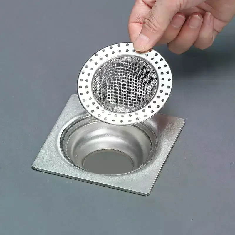 Stainless Steel Floor Drains Kitchen Food Slag Bathroom Mesh Sink Filter Strainer Hair Catcher Stopper Home Metal Drain Plugs - Image 3