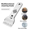 Stainless Steel Hob Scraper Kitchen Glass&Ceramic Scraper with Replacement Blades Wall Floor Window Cleaning Scraper Tools