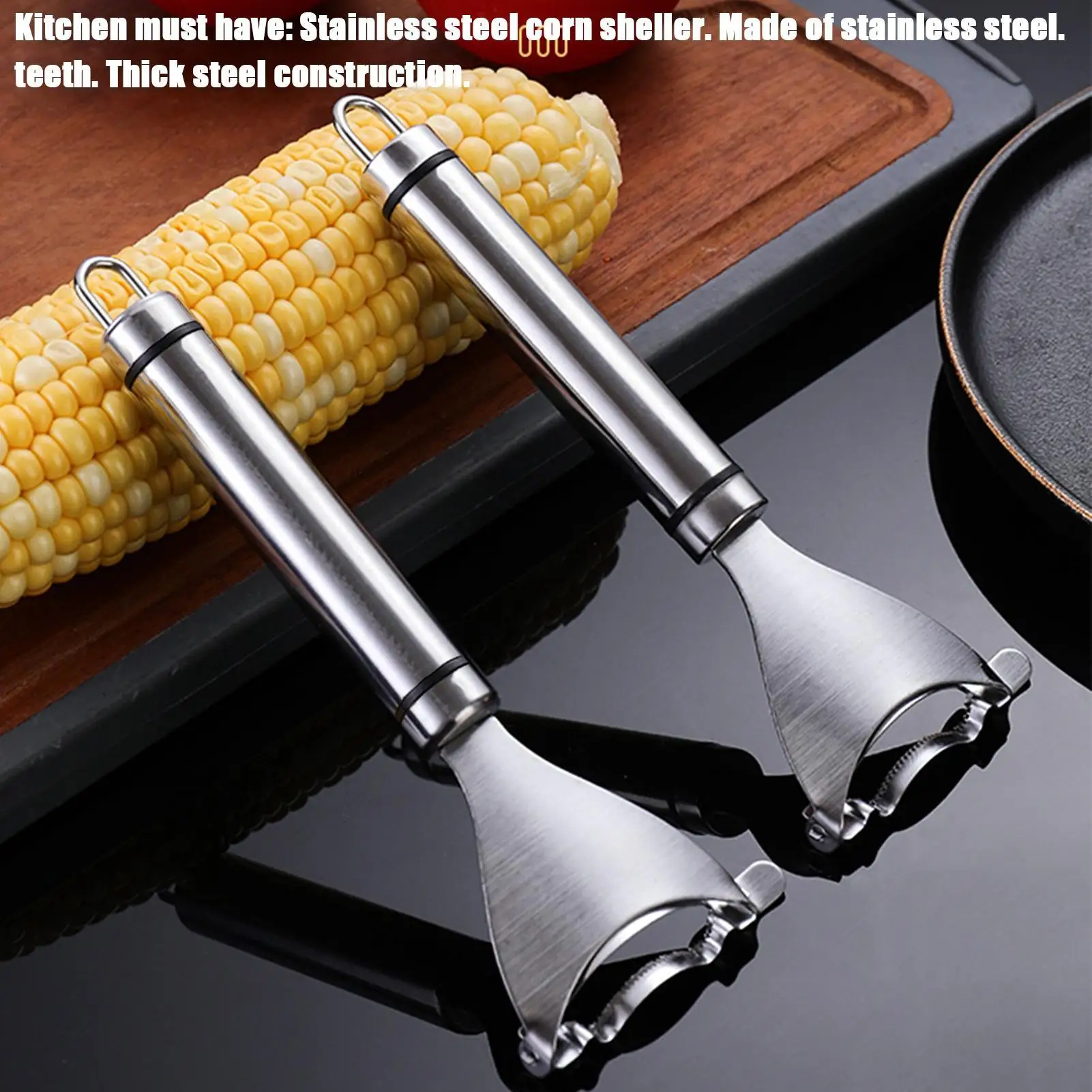 Stainless steel corn peeler serrated corn peeler thresher cutting knife kitchen fruit and vegetable Corn peeling Kitchen Gadgets - Image 6