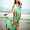 Summer Beach Suspenders Bikini Cover Up Backless Skirt Swimsuit Swimsuit Dress
