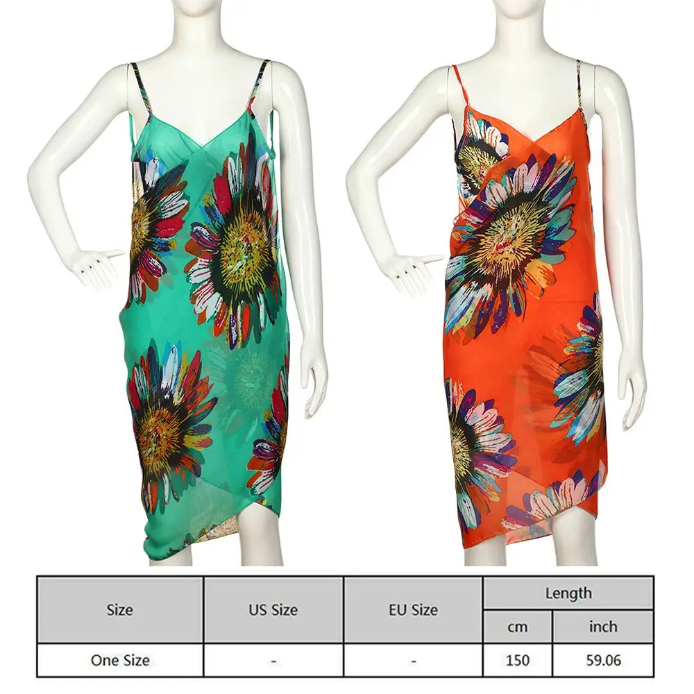 Summer Beach Suspenders Swimsuit Bikini Cover Up Swimsuit Dress Backless Skirt - Image 6