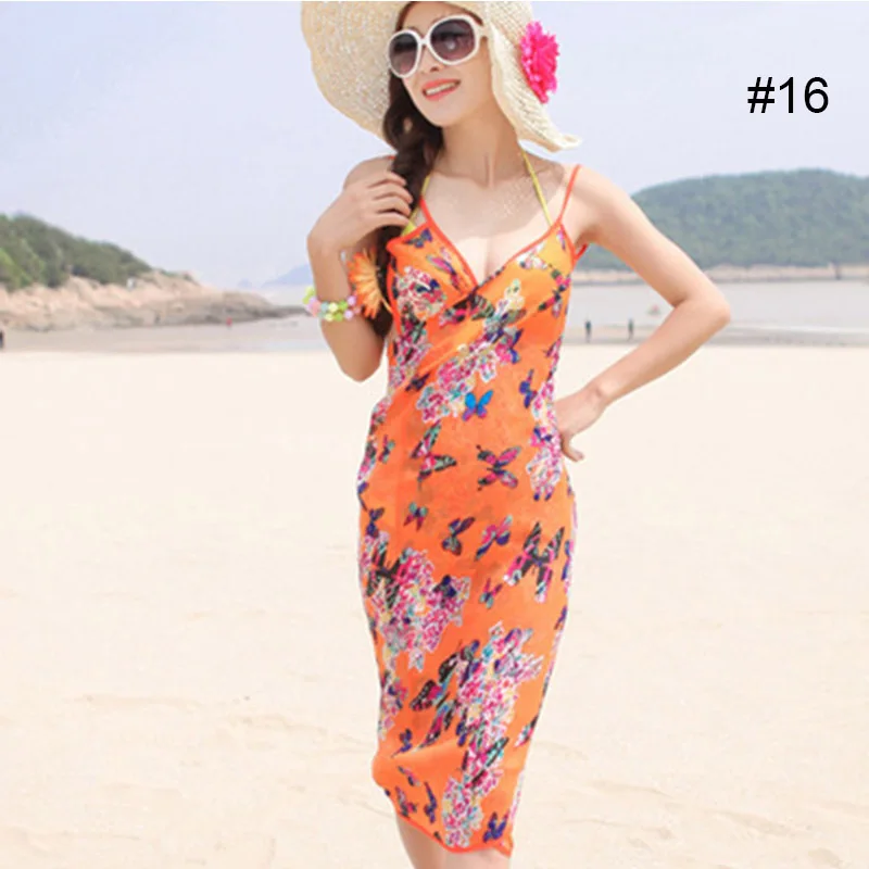 Summer Beach Towel Sexy Women Wrap Dress Sun Protection Scarves Bikini Cover Up Bathing Suit Swimwears Chiffon Skirts Camisoles - Image 5