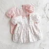 Summer Hot Newborn Baby Girl Dress Girl's Embroidered Round Sleeves Princess Dress Children's Dress 0-3Y Infant Baby Clothes