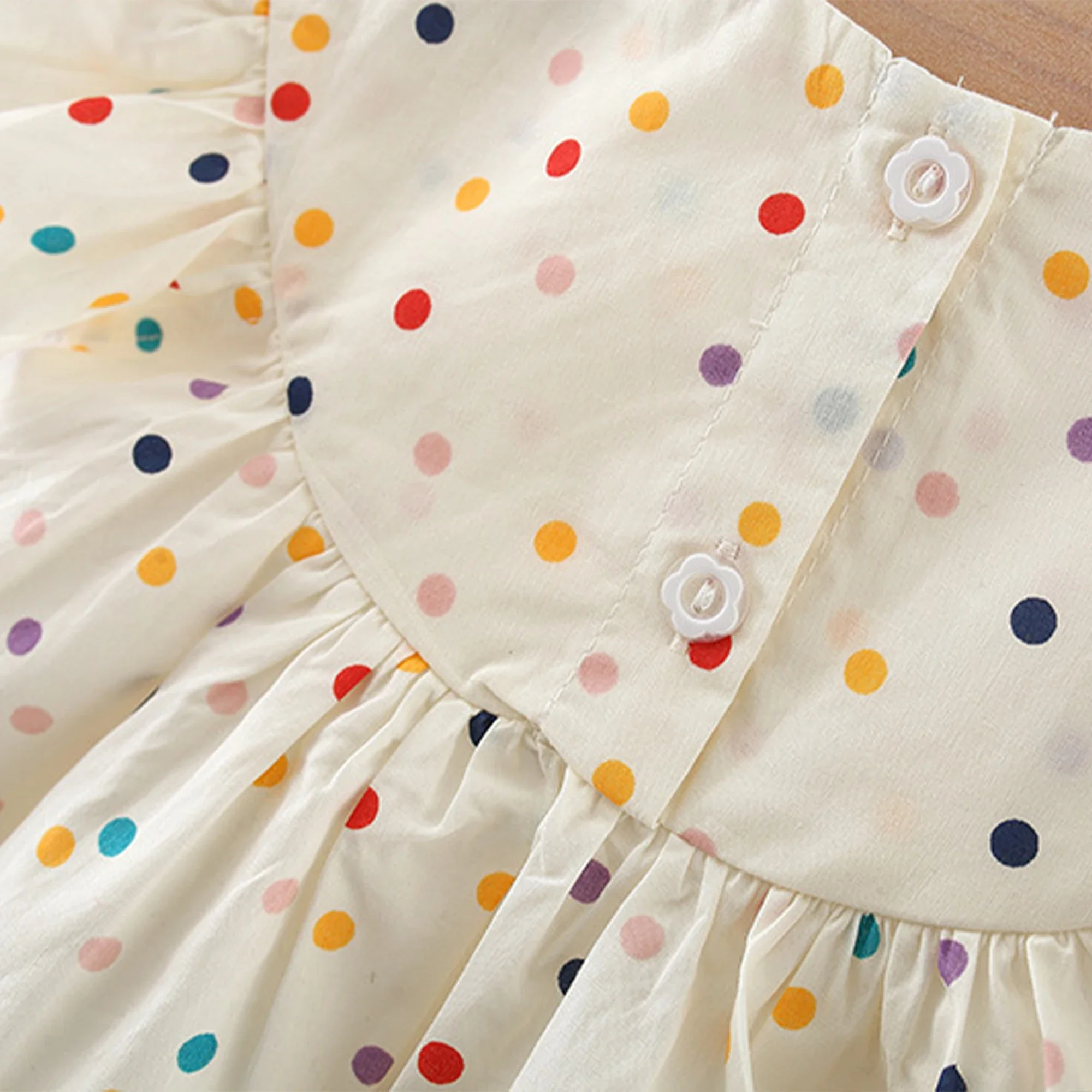 Summer New Baby Girl Dress Colorful Polka Dot Embroidered Flowers Cotton Children Clothes 0 to 3 Years Old - Image 6