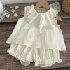 Summer New Baby Girls Sleeveless Shirts Loose Short Pants Toddler Outfits