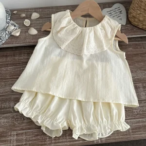 Summer New Baby Girls Sleeveless Shirts Loose Short Pants Toddler Outfits