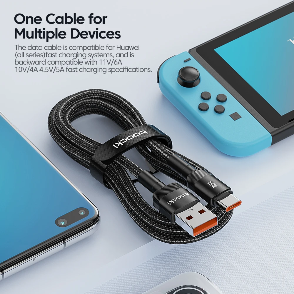 Toocki USB Type C Cable Fast Charging USB C Charger Cord Wire For iPhone 14 13 12 11 Huawei P40 P30 Realme Oppo Oneplus 1m 2m - Image 3