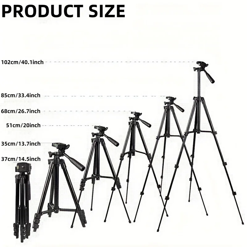 Travel Self Tripod Universal Phone Camera Tripod Stand with Bluetooth Remote Phone Clip For Canon Nikon DSLR SLR Digital Camera - Image 3