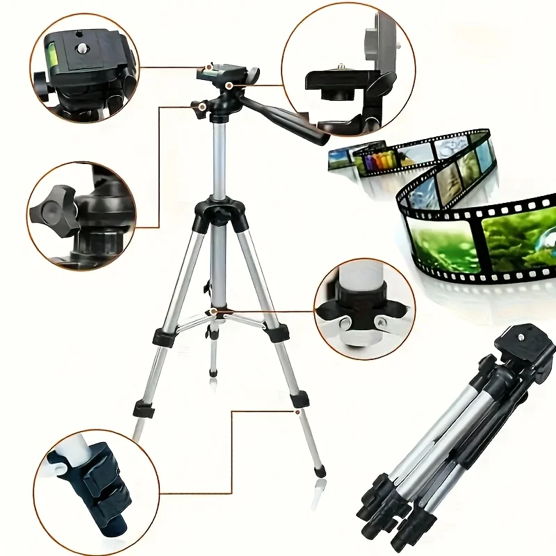 Travel Self Tripod Universal Phone Camera Tripod Stand with Bluetooth Remote Phone Clip For Canon Nikon DSLR SLR Digital Camera - Image 5