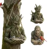 Tree Face Decor Bird Feeder Outdoor, Fun Old Man Tree Hugger Sculpture Yard Art Garden Lawn Ornament Decoration for Birds Lovers