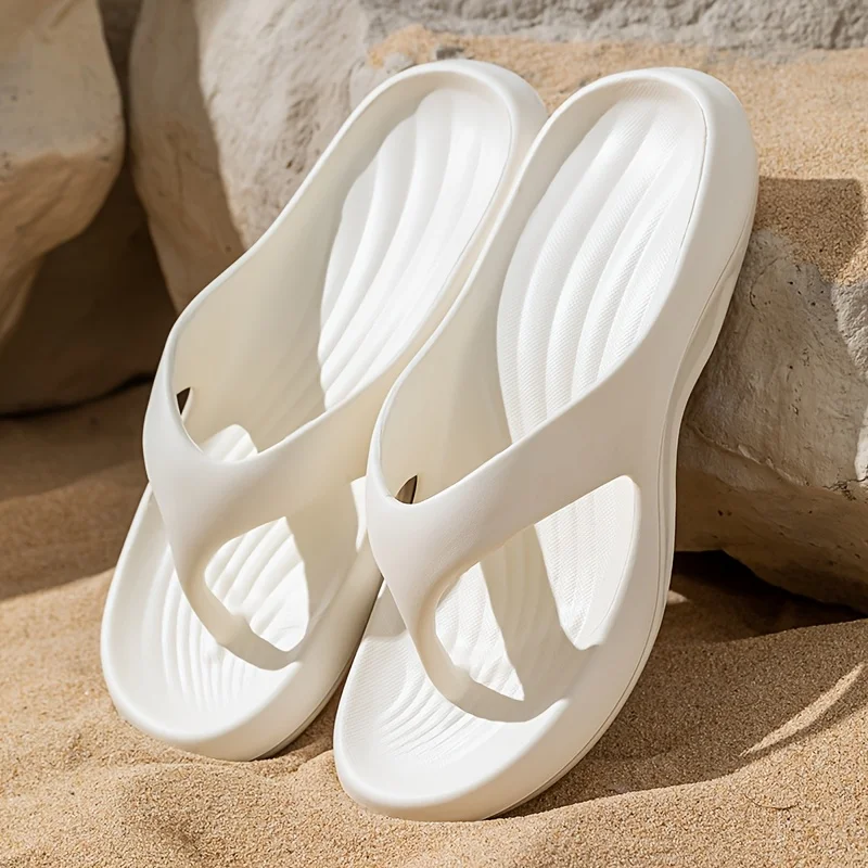 Trendy Men's Flip Flops Fashionable Colors & Non-Slip Soft Sole for Men Lightweight Slippers Couple Leisure Beach Shoes - Image 2